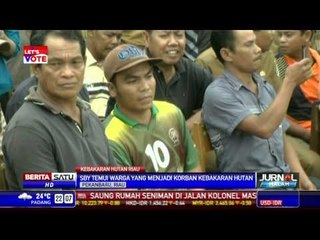 SBY Temui Korban Kebakaran Hutan di Siak