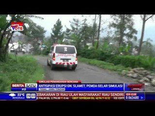 Antisipasi Erupsi Gunung Slamet, Warga Tegal Ikuti Simulasi
