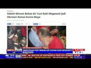 Simpatisan PDIP Minum Air Cucian Kaki Megawati