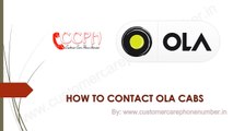 Ola Cabs Customer Care Number, Toll Free Number, Office Address, Email ID