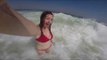 Girl Attempts Slick Sea Selfie, Approaching Wave Has Other Ideas