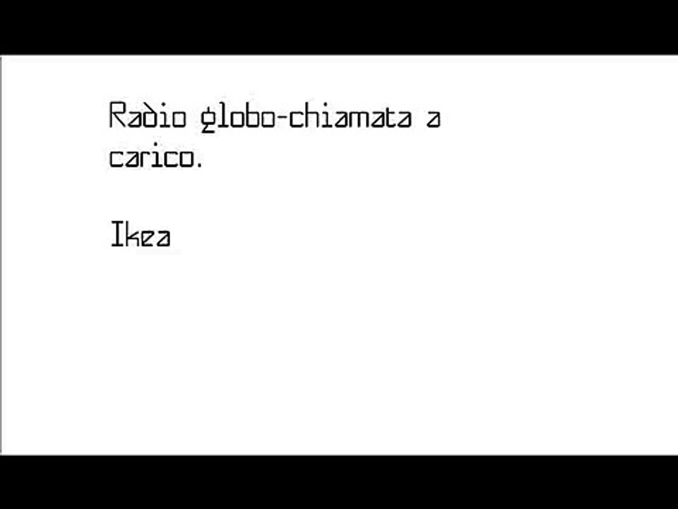 Radio globo-chiamata a carico. Ikea
