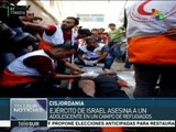 Fuerzas israelíes matan a adolescente palestino en Cisjordania