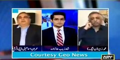 Zubair Umar criticizes ARY news while sitting on Geo and Shahzaib Khanzada gives him a hard hitting reply