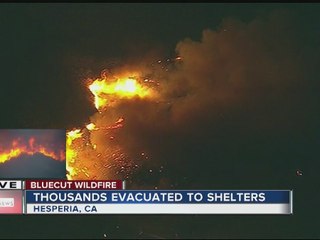 UPDATE: Tens of thousands evacuated due to Bluecut Fire