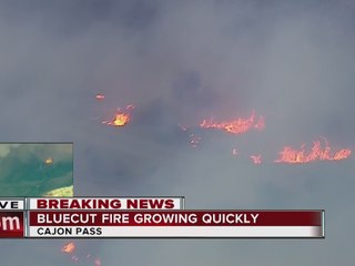 Interstate 15 closed as Bluecut Fire continues to burn