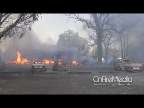 Firefighters Battle Clayton Wildfire as It Engulfs Homes in Lower Lake, California