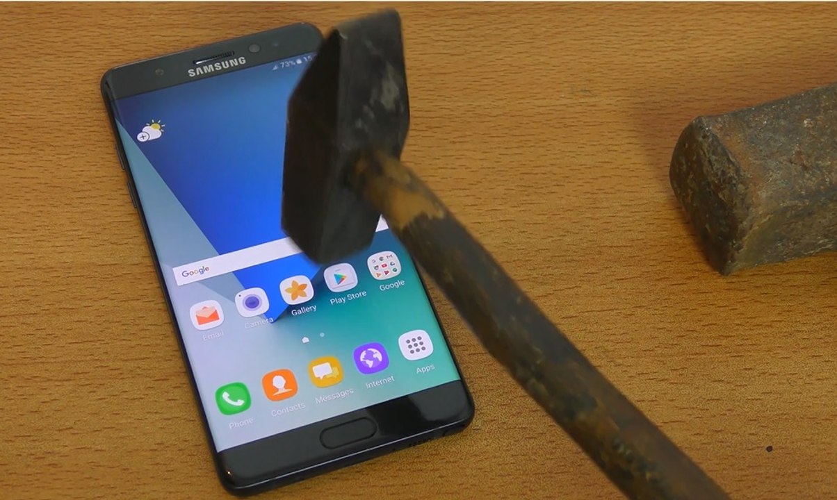 Samsung Galaxy Note 7 Hammer & Knife Test