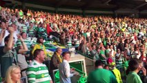 Celtic Fans Standing Section -  Palestine Flags - Celtic Symphony