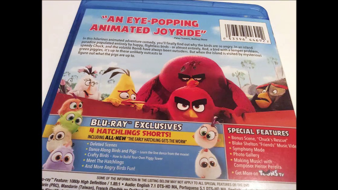 Critique combo Blu-ray/DVD Angry Birds The Movie