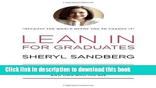 [Download] Lean In for Graduates Kindle Online