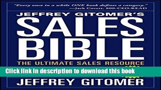 [Popular] The Sales Bible, New Edition: The Ultimate Sales Resource Kindle Online