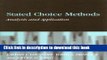 [Popular] Stated Choice Methods: Analysis and Applications Kindle Free