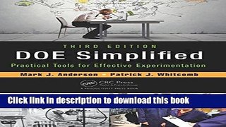 [Popular] DOE Simplified: Practical Tools for Effective Experimentation, Third Edition Kindle Online