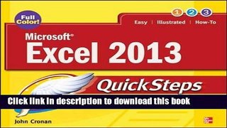 [Popular] MicrosoftÂ® ExcelÂ® 2013 QuickSteps Hardcover Online