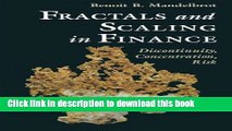 [Popular] Fractals and Scaling in Finance: Discontinuity, Concentration, Risk. Selecta Volume E