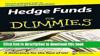[Popular] Hedge Funds For Dummies Kindle Free