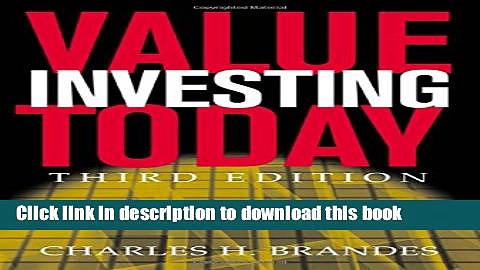 [Popular] Value Investing Today Hardcover Online
