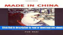 Made in China: Women Factory Workers in a Global Workplace For Free