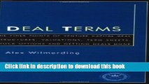 [Download] Deal Terms - The Finer Points of Venture Capital Deal Structures, Valuations, Term