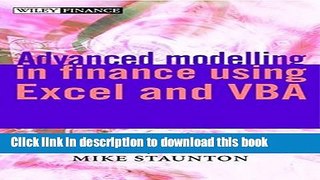 [Popular] Advanced Modelling in Finance using Excel and VBA Kindle Free