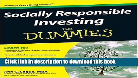 [Popular] Socially Responsible Investing For Dummies Kindle Online