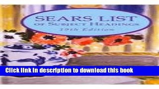 [Popular Books] Sears List of Subject Headings Download Online