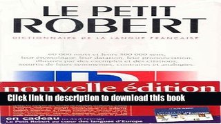 [Popular Books] Le Petit Robert 1   [Ã©dition 2003] Full Online