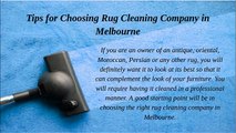 Tips for Choosing Rug Cleaning Company in Melbourne