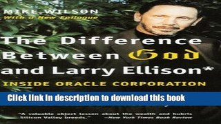 [Popular] The Difference Between God and Larry Ellison: *God Doesn t Think He s Larry Ellison