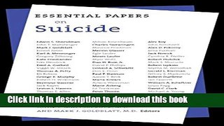 [Download] Essential Papers on Suicide (Essential Papers on Psychoanalysis) Hardcover Collection