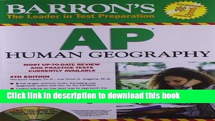[Download] Barron s AP Human Geography with CD-ROM, 4th Edition Kindle Free