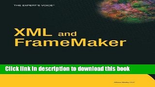 [Download] XML and FrameMaker Hardcover Free
