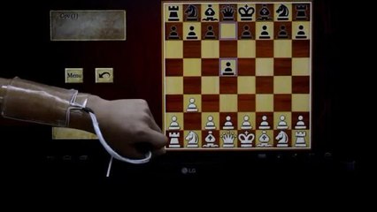 A flexible hydrogel-based touchpad lets you play chess on your arm
