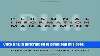 [Popular] Personal Information Management Paperback Free