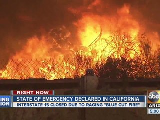 Small brush fire turns into state of emergency in Southern California