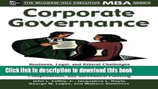 [Popular] Corporate Governance Paperback Collection