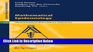 Ebook Mathematical Epidemiology (Lecture Notes in Mathematics) Free Online