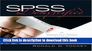 [Popular] SPSS Demystified: A Step-by -Step Guide to Successful Data Analysis Kindle Collection