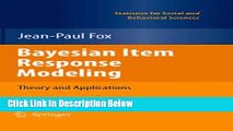 Books Bayesian Item Response Modeling: Theory and Applications (Statistics for Social and