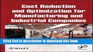 [Popular] Cost Reduction and Optimization for Manufacturing and Industrial Companies Hardcover