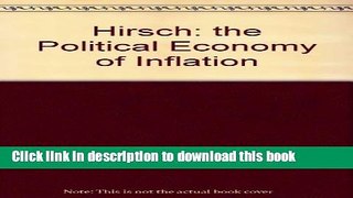 [Popular] The Political Economy of Inflation Hardcover Free