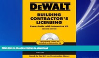 FAVORIT BOOK DEWALT Building Contractor s Licensing Exam Guide with Interactive CD-ROM: Based on