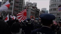 manifestantes anti-inmigración de noticias de Japón marchan
