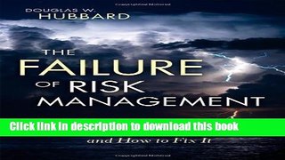 [Popular] The Failure of Risk Management: Why It s Broken and How to Fix It Paperback Free