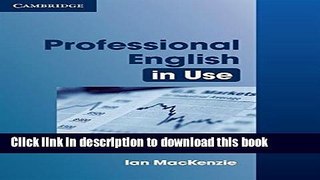 [Popular] Professional English in Use Finance Kindle Free