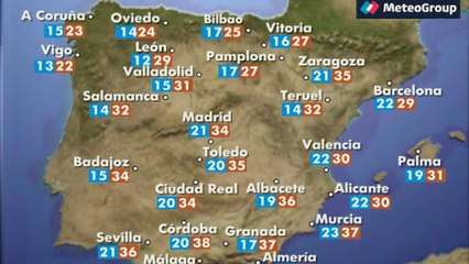 Previsión del tiempo para este jueves 18 de agosto