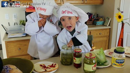 Adorable brothers, aged 3 and 7, teach us how to make the 'best hamburger'