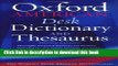 [Popular Books] The Oxford American Desk Dictionary and Thesaurus (New Look for Oxford