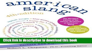 [Popular Books] American Slang 4e Full Online